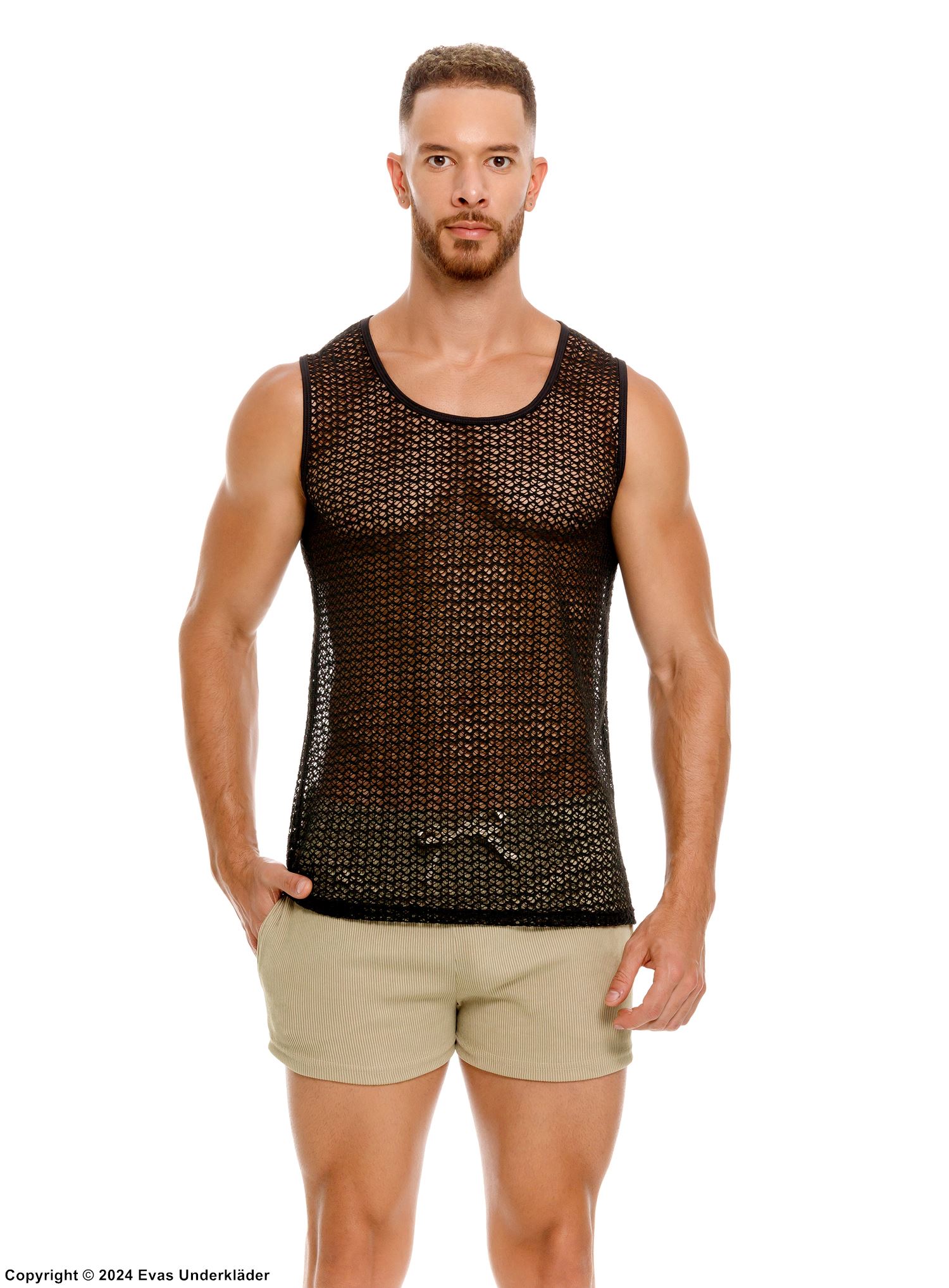 Men's tank top, knit net